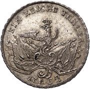 1 Thaler - Frederick II, Germany, 1752 reverse image