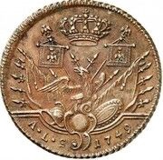 2 Friedrichs d'Or - Frederick II Copper pattern strike, Germany, 1749 reverse image