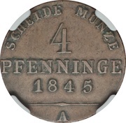 4 Pfennige - Frederick William IV, Germany, 1843-1845 reverse image
