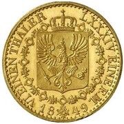 ⅙ Thaler - Frederick William IV Gold pattern strike reverse image