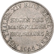 1 Thaler - Frederick William IV Mining Thaler, Germany, 1842-1846 reverse image