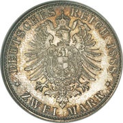 2 Marks - William II, Germany, 1888 reverse image