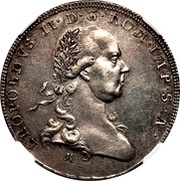 ½ Thaler, Germany, 1791 reverse image