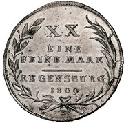 ½ Thaler - Charles Theodore of Dalberg ½ Konventionstaler, Germany, 1809 reverse image