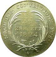 20 Kreuzers - Ernest I, Germany, 1823-1826 reverse image