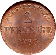2 Pfennige - Bernhard II reverse image