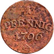 1 Pfennig - Charles August, Germany, 1790-1796 reverse image