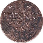 2 Pfennig - Ernest August II Constantinee, Germany, 1756-1757 reverse image
