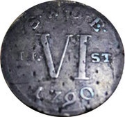 6 Pfennig - Charles August, Germany, 1790 reverse image