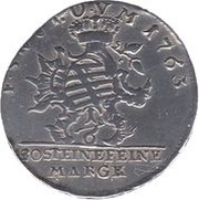 ⅙ Thaler - Anna Amalia, Germany, 1763 reverse image
