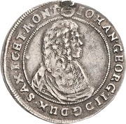 ¼ Thaler - John George II Wechseltaler obverse image