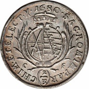 ⅔ Thaler - John George II, Germany, 1678-1681 reverse image