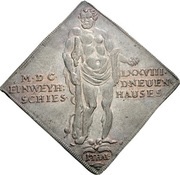 1 Thaler - John George II Klippe; Shooting house, Germany, 1678 reverse image