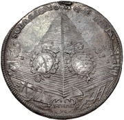 1 Thaler - John George IV Death, Germany, 1694 reverse image