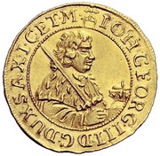 ½ Ducat - John George III obverse image