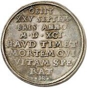 2 Thalers - Christian I Death, Germany, 1591 reverse image