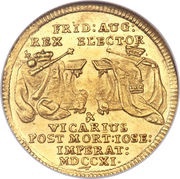1 Ducat - Frederick August I, Germany, 1711 reverse image