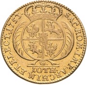 10 Thalers - Frederick August II, Germany, 1753 reverse image