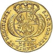 2½ Thaler - Frederick August II, Germany, 1753 reverse image