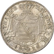 1 Thaler - John, Germany, 1855-1856 reverse image