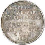2 Marks - George Mint Visit, Germany, 1903 reverse image