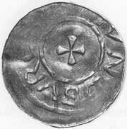 Denier - Bernard Ier Mundburg, Germany, 973-1011 reverse image