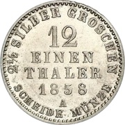 1⁄12 Thaler / 2½ Silbergroschen - George William reverse image