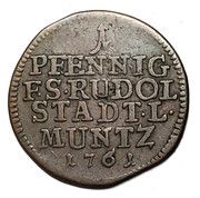 1 Pfennig - John Frederick, Germany, 1761 reverse image