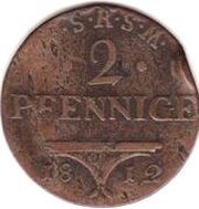 2 Pfennig - Frederick Günther, Germany, 1812 reverse image