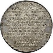 1 Thaler - Louis Christian Death, Germany, 1710 reverse image