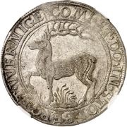 1 Thaler - Louis II, Henry XXI, Albert George, Christof I, and Wolf Ernest, Germany, 1572-1573 reverse image