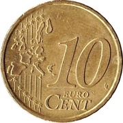 10 Euro Cents 1st map reverse image