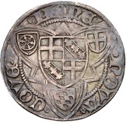 1 Weißpfennig - Jakob I of Sierck, Germany, 1444 reverse image