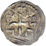 Denier - Hugo I, Germany, 1162-1182 reverse image