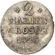 2 Mariengroschen - George Henry, Germany, 1827-1828 reverse image
