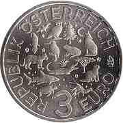 3 Euros Parrot obverse image