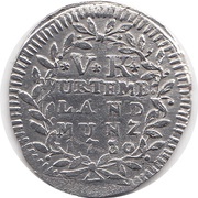 5 Kreuzer - Eberhard Louis, Germany, 1726-1731 reverse image