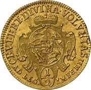 ½ Ducat - Charles Frederick, Germany, 1738-1744 reverse image