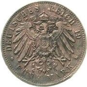 5 Mark - William II Copper pattern strike, Germany, 1900-1913 reverse image