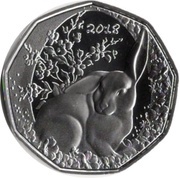 5 Euros Easter coin 2018, Austria, 2018 reverse image