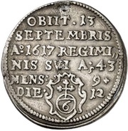 1 Groschen - Julius Echter of Mespelbrunn Death, Germany, 1617 reverse image