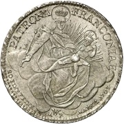 ½ Thaler - Adam Frederick of Seinsheim ½ Konventionstaler, Germany, 1765 reverse image