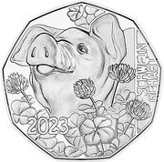5 Euros New Year, Austria, 2023 reverse image