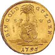 1 Goldgulden - George Charles of Fechenbach, Germany, 1795 reverse image