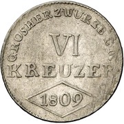 6 Kreuzers - Ferdinand of Austria, Germany, 1809 reverse image