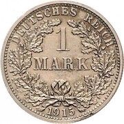 1 Mark - Wilhelm II type 2 - small shield - Pattern, Germany, 1915 reverse image