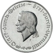 1000 Mark Friedrich Schiller - Pattern, Germany, 1923 reverse image