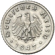 5 Reichspfennig Allied Occupation - Pattern obverse image