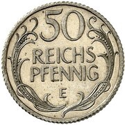 50 Reichspfennig Pattern reverse image