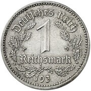 1 Reichsmark Pattern reverse image